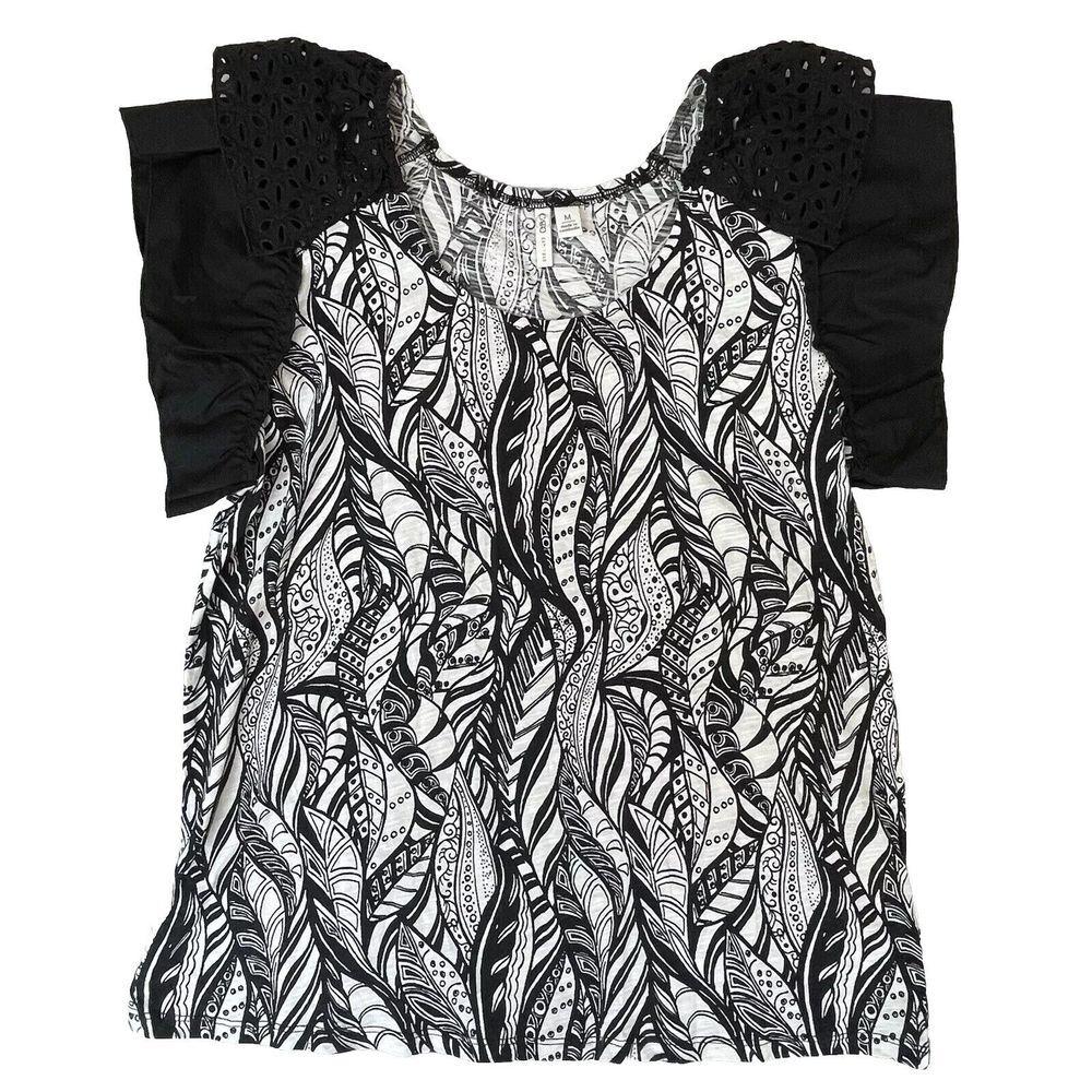 Cato Shirt Womens Size Medium Whimsigoth Dark Feminine Romantic Ruffle Lace Work